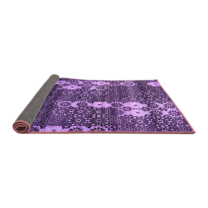 Sideview of Abstract Purple Modern Rug, abs513pur
