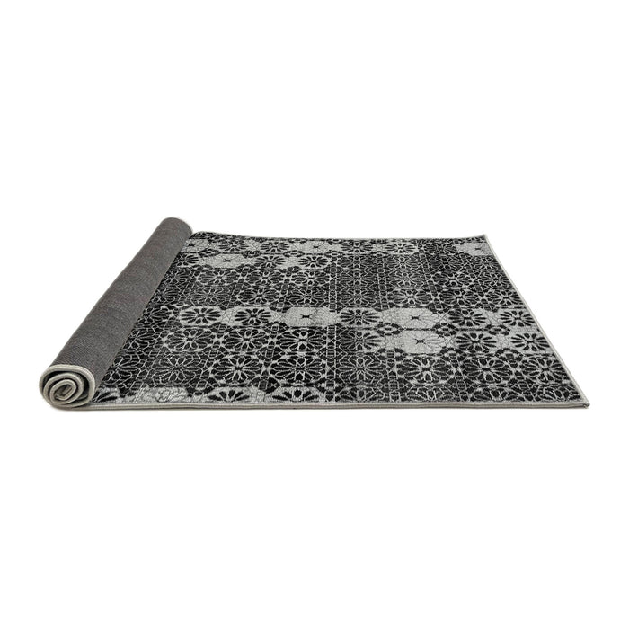 Sideview of Abstract Gray Modern Rug, abs513gry