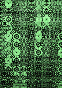 Abstract Emerald Green Modern Rug, abs513emgrn