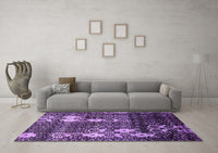 Machine Washable Abstract Purple Modern Rug, wshabs513pur