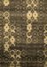 Machine Washable Abstract Brown Modern Rug, wshabs513brn