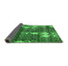 Sideview of Abstract Green Modern Rug, abs513grn