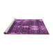 Sideview of Machine Washable Abstract Pink Modern Rug, wshabs513pnk