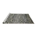 Sideview of Machine Washable Abstract Pale Silver Gray Rug, wshabs514