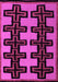 Machine Washable Abstract Pink Modern Rug, wshabs5140pnk