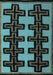 Abstract Light Blue Modern Rug, abs5140lblu