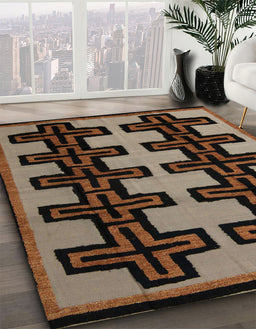 Machine Washable Abstract Night Red Rug in a Family Room, wshabs5140
