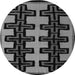 Round Abstract Gray Modern Rug, abs5140gry