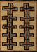 Abstract Brown Modern Rug, abs5140brn