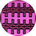 Round Machine Washable Abstract Pink Modern Rug, wshabs5140pnk