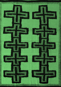 Abstract Emerald Green Modern Rug, abs5140emgrn