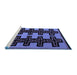 Sideview of Machine Washable Abstract Blue Modern Rug, wshabs5140blu