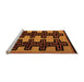 Sideview of Machine Washable Abstract Orange Modern Area Rugs, wshabs5140org