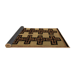 Sideview of Abstract Brown Modern Rug, abs5140brn