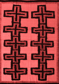 Abstract Red Modern Rug, abs5140red