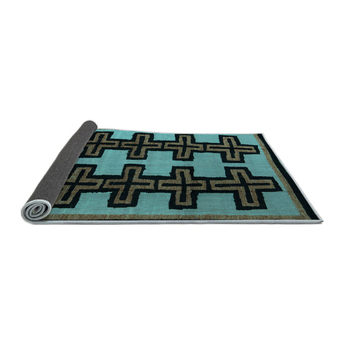 Sideview of Abstract Light Blue Modern Rug, abs5140lblu