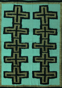 Abstract Turquoise Modern Rug, abs5140turq