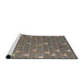 Sideview of Machine Washable Abstract Coffee Brown Rug, wshabs5141