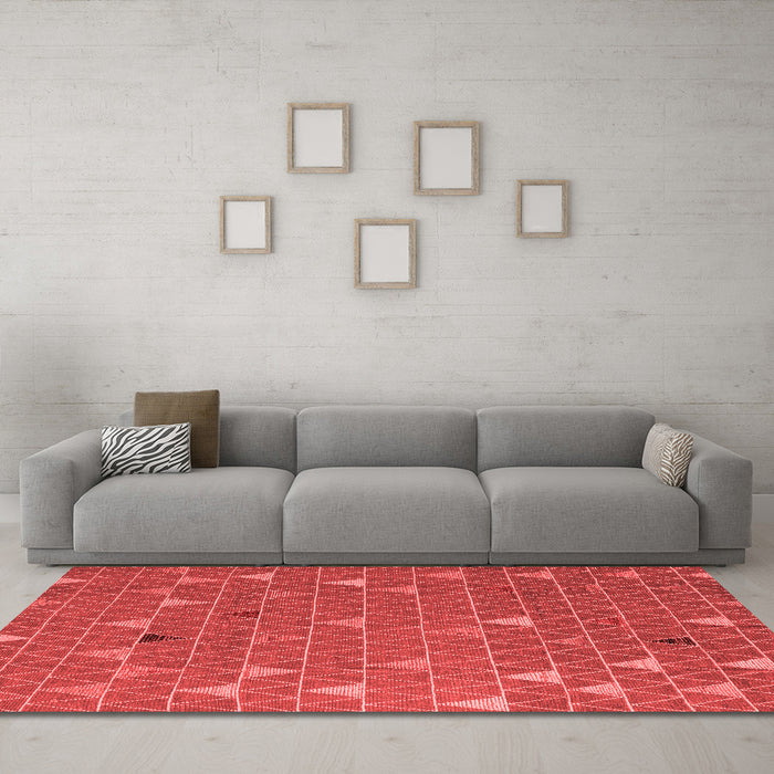 Modern Red Washable Rugs