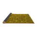 Sideview of Abstract Yellow Modern Rug, abs5141yw