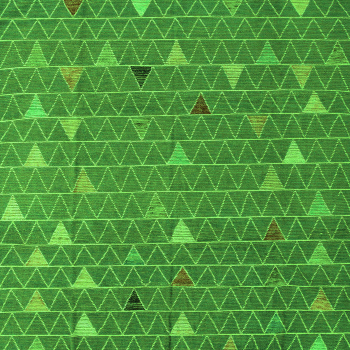 Square Machine Washable Abstract Green Modern Area Rugs, wshabs5141grn