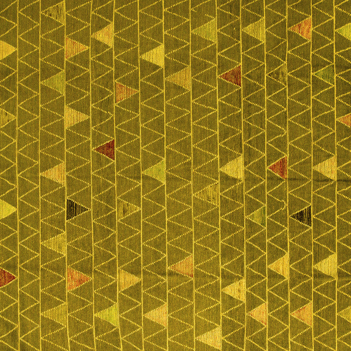 Square Abstract Yellow Modern Rug, abs5141yw