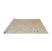 Sideview of Machine Washable Abstract Camel Brown Rug, wshabs5142