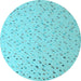 Round Machine Washable Abstract Light Blue Modern Rug, wshabs5142lblu