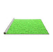 Sideview of Machine Washable Abstract Green Modern Area Rugs, wshabs5142grn