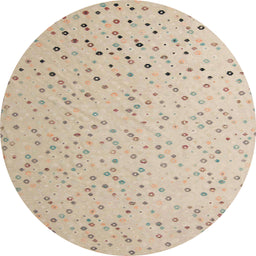 Round Abstract Camel Brown Modern Rug, abs5142