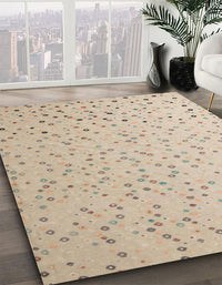 Abstract Camel Brown Modern Rug, abs5142