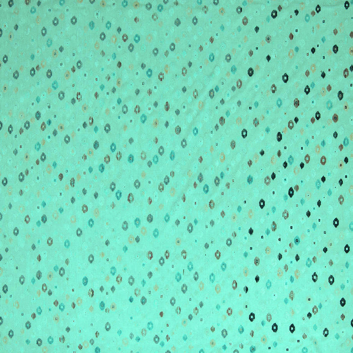 Square Machine Washable Abstract Turquoise Modern Area Rugs, wshabs5142turq