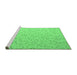 Sideview of Machine Washable Abstract Emerald Green Modern Area Rugs, wshabs5142emgrn