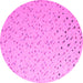 Round Abstract Pink Modern Rug, abs5142pnk