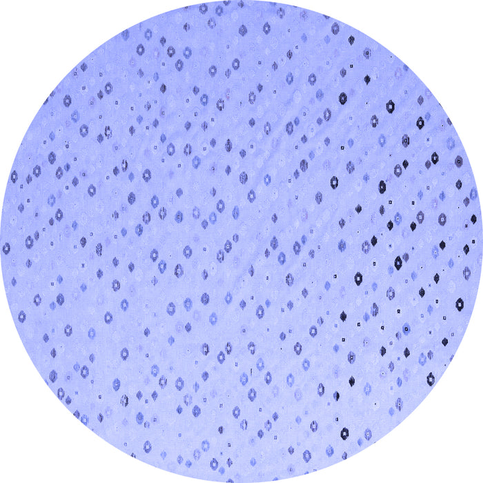 Round Abstract Blue Modern Rug, abs5142blu
