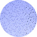 Round Abstract Blue Modern Rug, abs5142blu