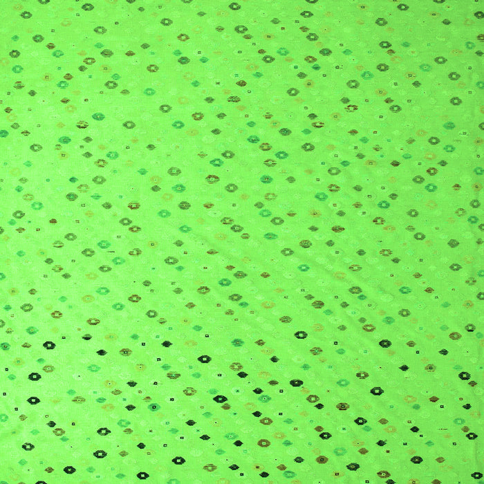 Square Machine Washable Abstract Green Modern Area Rugs, wshabs5142grn