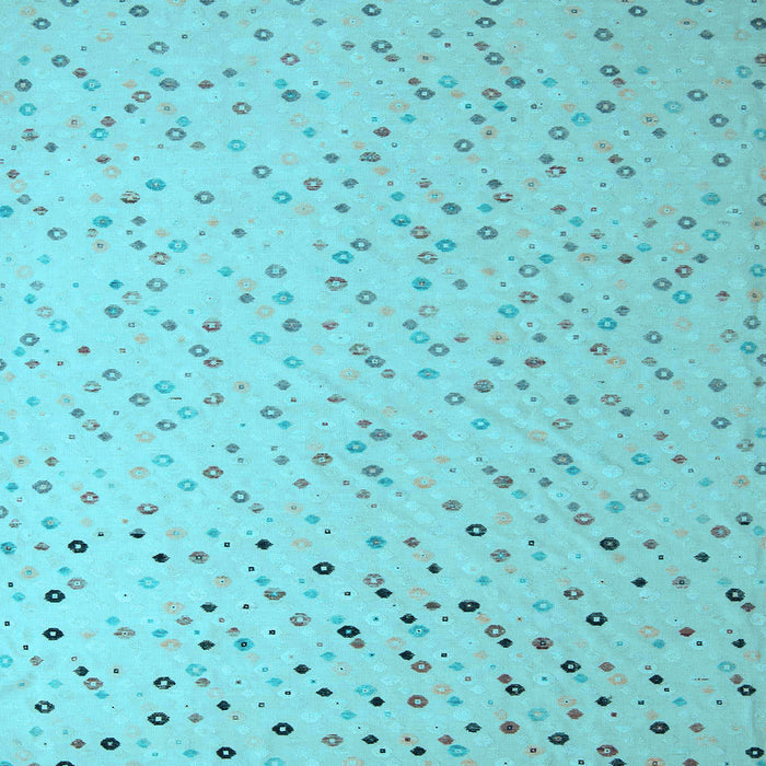 Square Machine Washable Abstract Light Blue Modern Rug, wshabs5142lblu