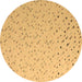 Round Abstract Brown Modern Rug, abs5142brn