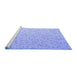 Sideview of Machine Washable Abstract Blue Modern Rug, wshabs5142blu