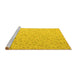 Sideview of Machine Washable Abstract Yellow Modern Rug, wshabs5142yw