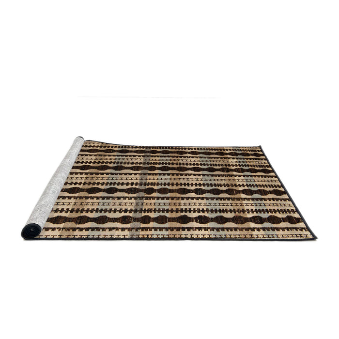 Sideview of Machine Washable Abstract Night Red Rug, wshabs5143