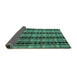 Sideview of Abstract Turquoise Modern Rug, abs5143turq