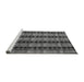 Sideview of Machine Washable Abstract Gray Modern Rug, wshabs5143gry