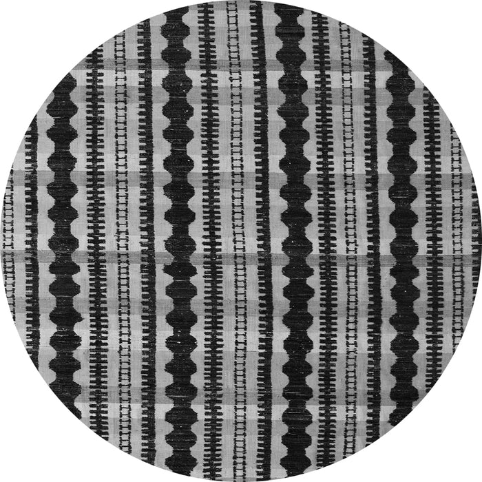Round Machine Washable Abstract Gray Modern Rug, wshabs5143gry