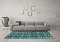 Machine Washable Abstract Light Blue Modern Rug, wshabs5143lblu