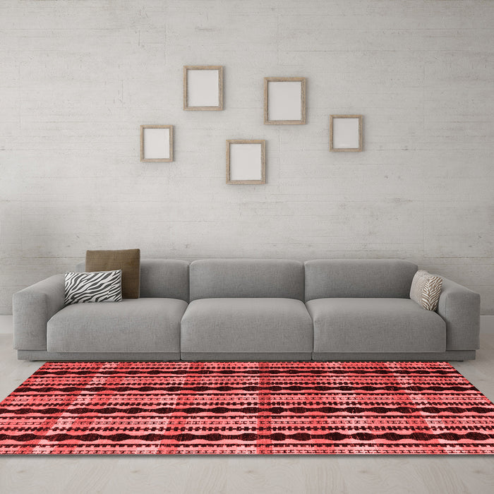 Modern Red Washable Rugs