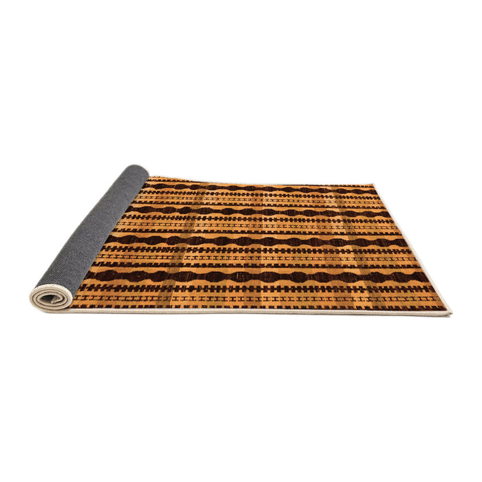 Sideview of Abstract Orange Modern Rug, abs5143org