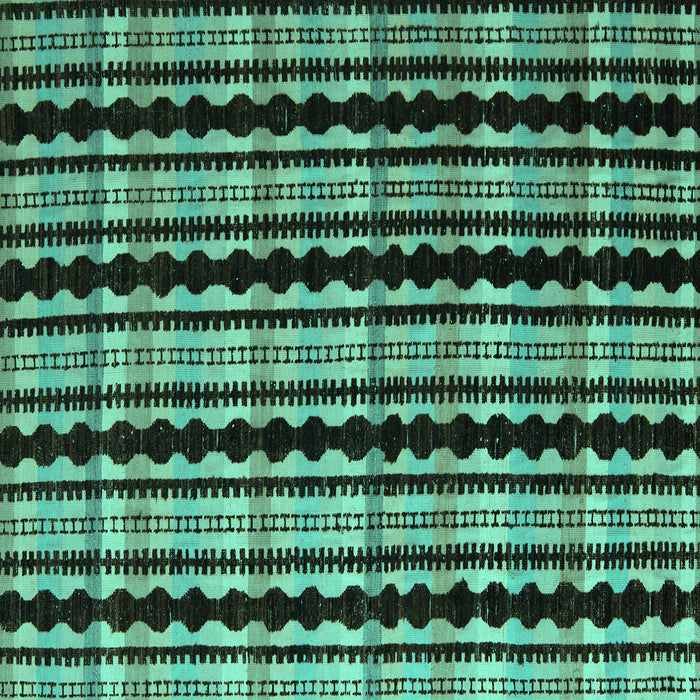 Square Abstract Turquoise Modern Rug, abs5143turq