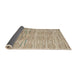 Sideview of Abstract Dark Almond Brown Modern Rug, abs5144